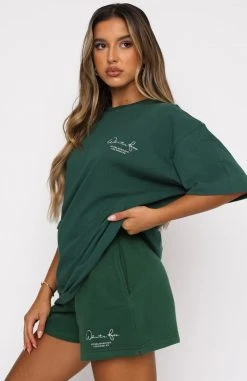 White Fox Boutique AU Take The Focus Tee Forest Green Clothing