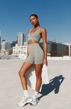 White Fox Boutique AU Seamless High Waisted Shorts Mineral