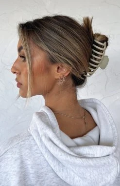 White Fox Boutique AU Asia Hair Clip Beige