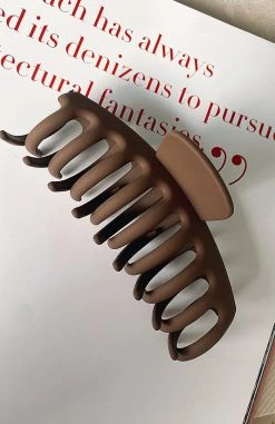 White Fox Boutique AU Asia Hair Clip Chocolate Accessories