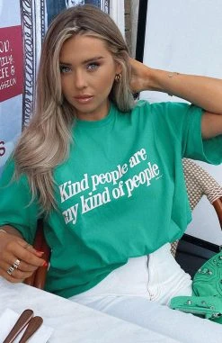 White Fox Boutique AU Clothing My Kind Of People Tee Green