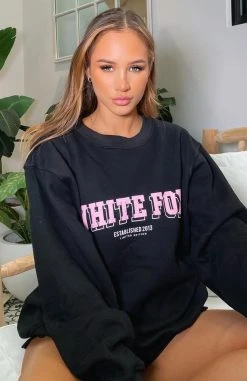 White Fox Boutique AU Clothing New To Me Sweater Black