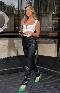 White Fox Boutique AU You've Got It PU Pants Black Clothing