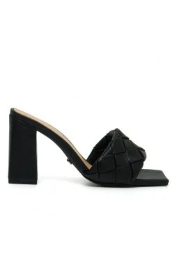 White Fox Boutique AU Living Lavish Mules Black Shoes