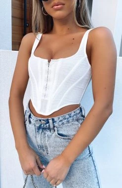 White Fox Boutique AU Bad Gal Bustier White