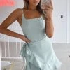 White Fox Boutique AU Better Now Mini Dress Sage