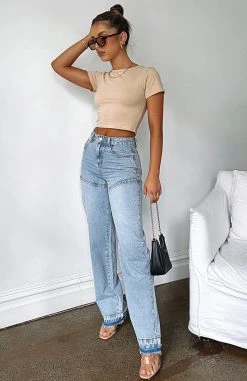 White Fox Boutique AU Born To Run Jeans Blue Denim