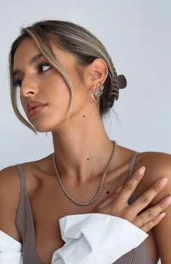 White Fox Boutique AU Breaking Records Necklace Gold