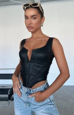 White Fox Boutique AU City Look Bustier Black
