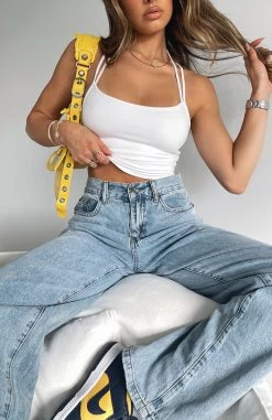 White Fox Boutique AU Clear The Air Crop White