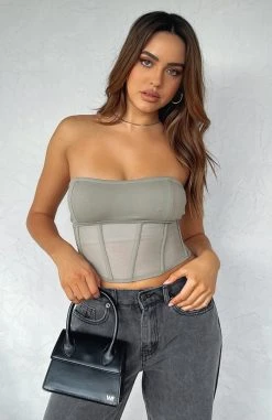 White Fox Boutique AU Clothing Crossed My Mind Strapless Corset Mushroom 12 White Fox Boutique AU Clothing Crossed My Mind Strapless Corset Mushroom