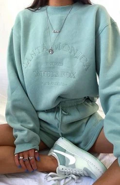 White Fox Boutique AU Clothing Best Of Both Oversized Sweater Sage