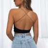 White Fox Boutique AU Clothing Crash The Party Crop Black