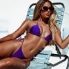 White Fox Boutique AU Dubai Bikini Top Shiny Purple