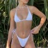 White Fox Boutique AU St Lucia Bikini Top Ruched White Restocked 2 White Fox Boutique AU St Lucia Bikini Top Ruched White Restocked