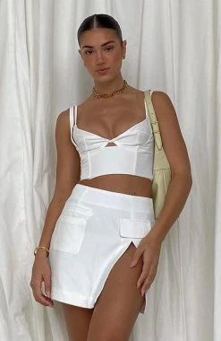White Fox Boutique AU Clothing Let's Go Out Bustier White 17 White Fox Boutique AU Clothing Let's Go Out Bustier White