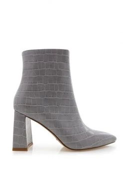 White Fox Boutique AU Elke Boots Grey Croc Shoes