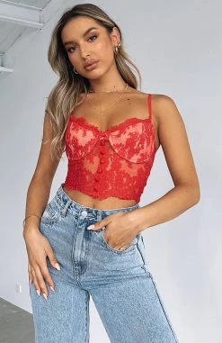 White Fox Boutique AU Fashion Fix Lace Bustier Red Clothing 12 White Fox Boutique AU Fashion Fix Lace Bustier Red Clothing