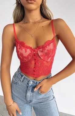 White Fox Boutique AU Fashion Fix Lace Bustier Red Clothing 13 White Fox Boutique AU Fashion Fix Lace Bustier Red Clothing