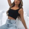 White Fox Boutique AU Clothing Give Notice Crop Black