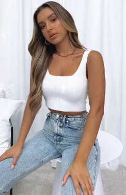 White Fox Boutique AU Clothing Give Notice Crop White