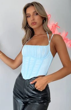 White Fox Boutique AU Goes Both Ways Bustier Blue