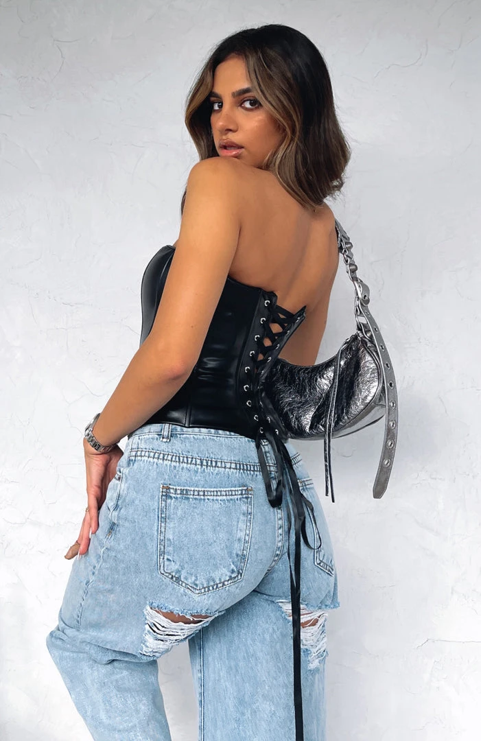 White Fox Boutique AU Dark Side PU Bustier Black 9 White Fox Boutique AU Dark Side PU Bustier Black