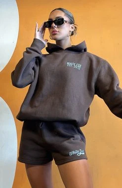 White Fox Boutique AU Moving Different Lounge Shorts Chocolate Clothing 13 White Fox Boutique AU Moving Different Lounge Shorts Chocolate Clothing