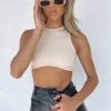 White Fox Boutique AU Clothing Commit To Me Crop Nude