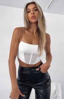 White Fox Boutique AU There You Go Bustier White Clothing