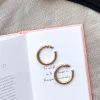 Whitefox Boutique Take You Far Hoop Earrings Gold
