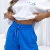White Fox Boutique AU Clothing Check It Out Lounge Shorts Electric Blue
