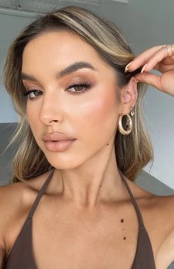 White Fox Boutique AU Vera Hoop Earrings Gold