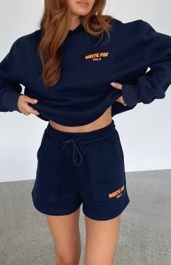 White Fox Boutique AU Clothing Offstage Lounge Shorts Space Navy