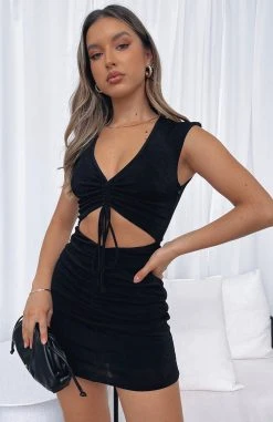 White Fox Boutique AU Natural Element Mini Dress Black Clothing