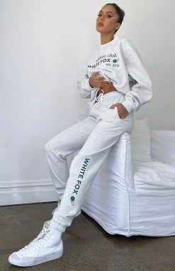 White Fox Boutique AU Clothing Athletic Club Sweatpants Grey Marle