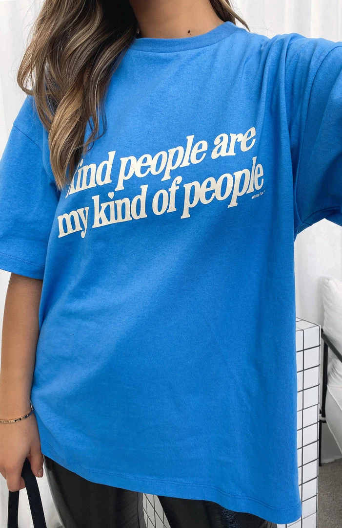 White Fox Boutique AU Clothing My Kind Of People Tee Blue 7 White Fox Boutique AU Clothing My Kind Of People Tee Blue