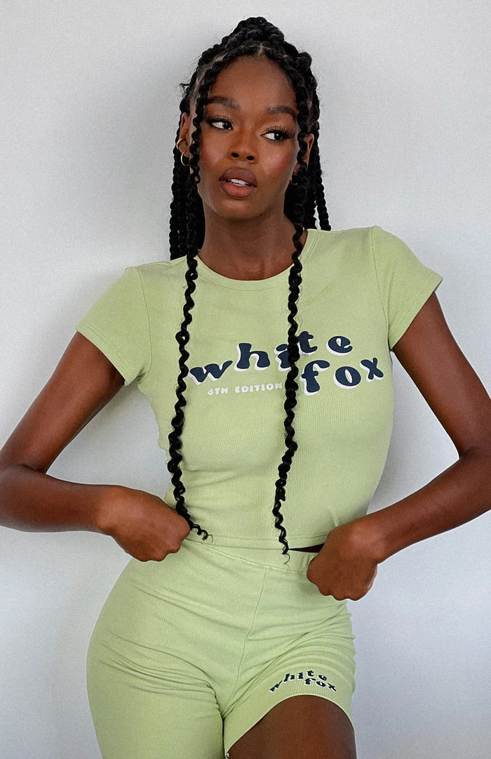 White Fox Boutique AU 4th Edition Ribbed Baby Tee Apple 8 White Fox Boutique AU 4th Edition Ribbed Baby Tee Apple