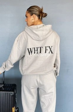 White Fox Boutique AU Clothing Classic Hoodie Taupe