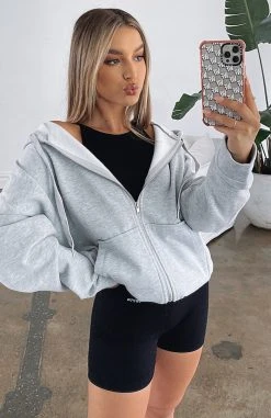White Fox Boutique AU Need To Know Hoodie Grey Marle Clothing
