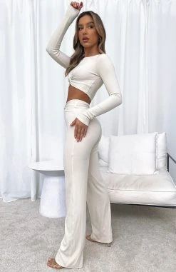 White Fox Boutique AU Clothing Trust Yourself Pants Oatmeal