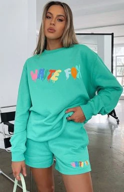 White Fox Boutique AU Real Deal Lounge Shorts Green