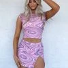 White Fox Boutique AU Times Like This Mesh Mini Skirt Pink Swirl
