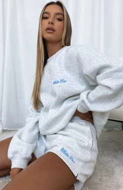 White Fox Boutique AU How Could I Forget Lounge Shorts Grey Marle