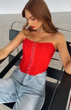 White Fox Boutique AU Clothing Innocent Touch Bustier Red 12 White Fox Boutique AU Clothing Innocent Touch Bustier Red