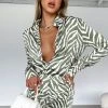 White Fox Boutique AU Inspire You Mini Dress Sage Zebra Clothing