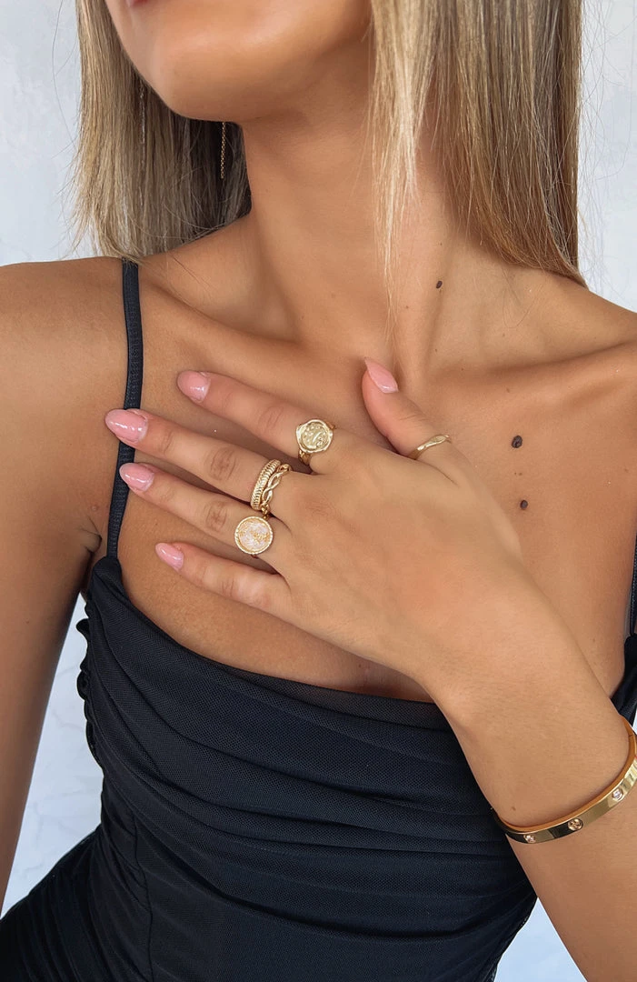 White Fox Boutique AU Jade Ring Set Gold Accessories 5 White Fox Boutique AU Jade Ring Set Gold Accessories