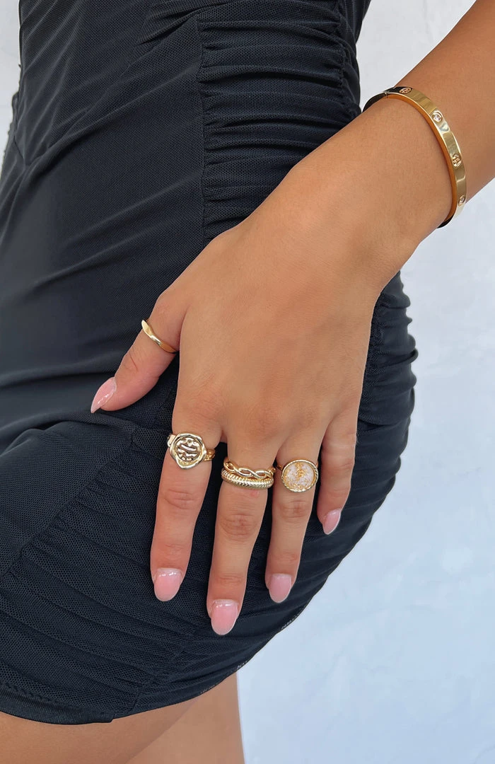 White Fox Boutique AU Jade Ring Set Gold Accessories 6 White Fox Boutique AU Jade Ring Set Gold Accessories