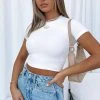 White Fox Boutique AU Clothing Just A Feeling Crop White 2 White Fox Boutique AU Clothing Just A Feeling Crop White