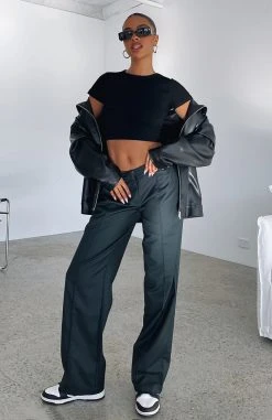 White Fox Boutique AU Clothing Keep It Cool Pants Forest Green